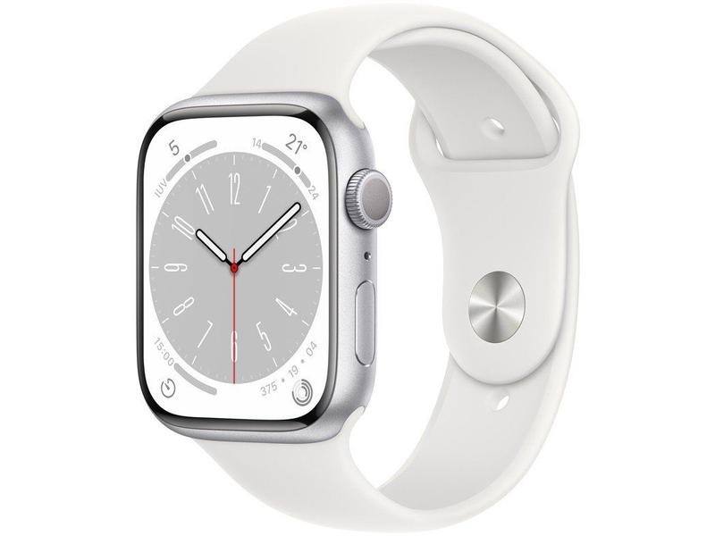 Apple Watch Series 8 45mm GPS + Cellular Caixa Prateada Alumínio